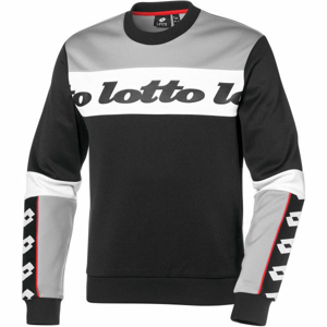 Lotto ATHLETICA PRIME SWEAT RN PL Pánská mikina, Tmavě šedá,Šedá,Bílá, velikost