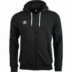 Umbro FW TAPED ZIP HOODIE Pánská mikina, černá, velikost M