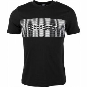 Umbro FW WARPED PANEL GRAPHIC TEE Pánské triko, Černá,Bílá,Tmavě šedá, velikost