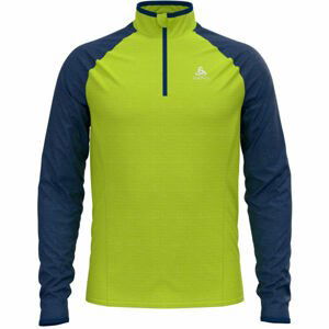 Odlo MIDLAYER 1/2 ZIP PROITA Pánská funkční mikina, zelená, velikost XL