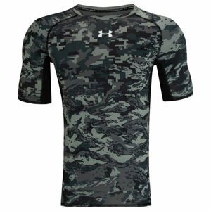 Under Armour ARMOUR HG PRINT SS černá XL - Pánské kompresní triko