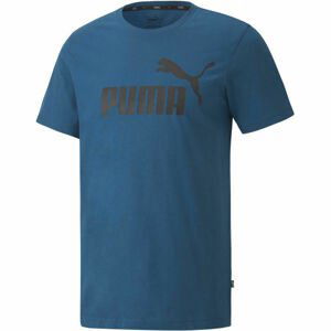 Puma ESS LOGO TEE modrá XL - Pánské triko