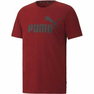 Puma ESS LOGO TEE červená M - Pánské triko