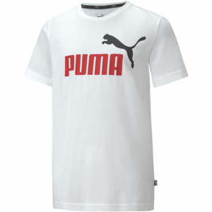 Puma ESS 2 COL LOGO TEE B Dětské triko, bílá, velikost 152