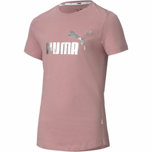 Puma ESS + TEE G Dívčí triko, Růžová,Stříbrná, velikost