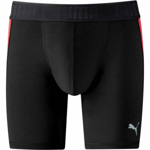 Puma ACTIVE LONG BOXER 1P PACKED Pánské boxerky, Černá,Bílá,Červená, velikost