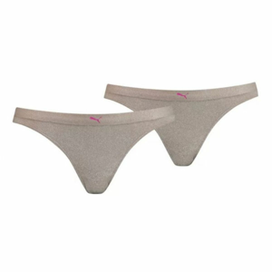 Puma SPARKLING BIKINI 2P PACK Dámské kalhotky, Béžová,Růžová, velikost