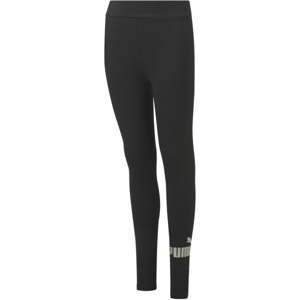 Puma ESS + LOGO LEGGINGS G Dívčí legíny, Černá,Bílá, velikost