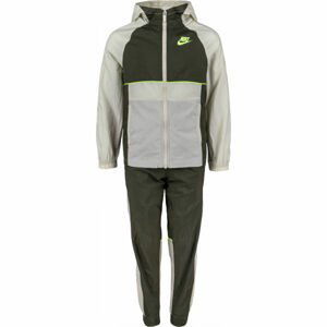 Nike NSW WOVEN TRACK SUIT Dětská souprava, khaki, velikost M