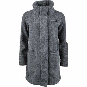 Columbia PANORAMA LONG JACKET Dámská outdoorová mikina, Tmavě šedá,Bílá, velikost XL