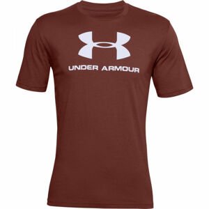 Under Armour SPORTSTYLE LOGO SS Vínová M - Pánské triko