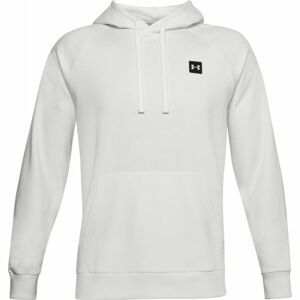 Under Armour UA RIVAL FLEECE HOODIE Pánská mikina, bílá, velikost L