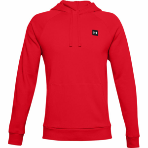 Under Armour UA RIVAL FLEECE HOODIE Pánská mikina, červená, velikost S