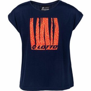 Lotto VICA Dívčí triko s krátkým rukávem, Tmavě modrá,Oranžová, velikost