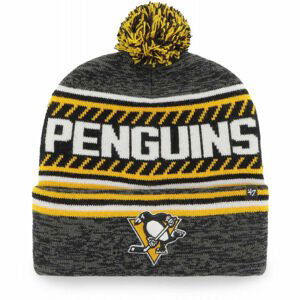 47 NHL PITTSBURGH PENGUINS ICE CAP ’47 CUFF KNIT Klubová zimní čepice, tmavě šedá, velikost UNI