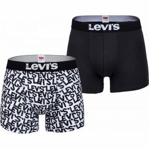 Levi's MEN SCRIBBLE LOGO BOXER BRIEF 2P Bílá M - Pánské boxerky