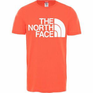 The North Face STANDARD SS TEE Pánské triko, Oranžová,Bílá, velikost S