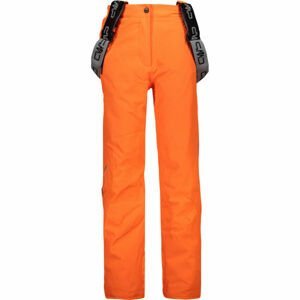 CMP KID GIRL SALOPETTE Dívčí lyžařské kalhoty, oranžová, velikost 152