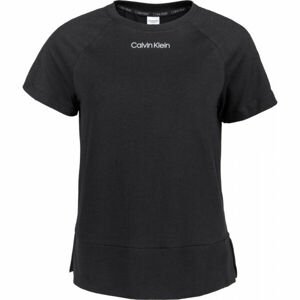 Calvin Klein S/S CREW NECK Dámské tričko, Černá,Bílá, velikost L