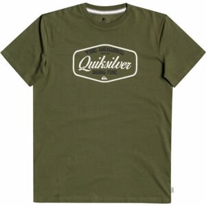 Quiksilver CUT TO NOW SS Pánské triko, Khaki, velikost M