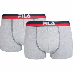 Fila MAN BOXERS 2 PACK Pánské boxerky, šedá, velikost XXL