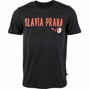Puma Slavia Prague Graphic Tee DBLU Pánské triko, černá, velikost XS