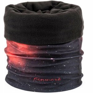 Finmark MULTIFUNKČNÍ ŠÁTEK Multifunkční šátek s fleecem, Černá,Oranžová, velikost