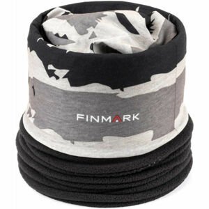 Finmark CHILDREN’S MULTIFUNCTIONAL SCARF Dětský multifunkční šátek s fleecem, šedá, veľkosť UNI