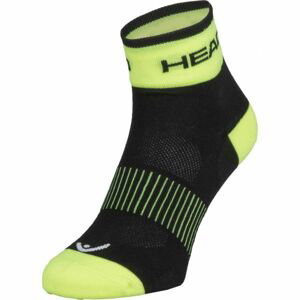 Head SOCKS YELLOW Cyklistické ponožky, Černá,Reflexní neon, velikost 43-45