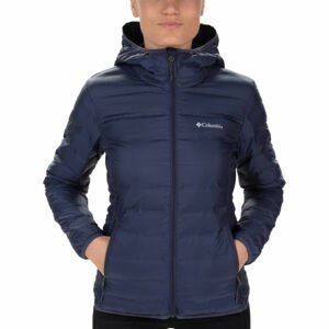 Columbia LAKE 22 DOWN HOODED JACKET Dámská péřová bunda, Tmavě modrá,Bílá, velikost S