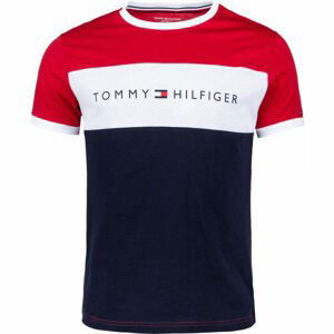 Tommy Hilfiger CN SS TEE LOGO FLAG  S - Pánské tričko