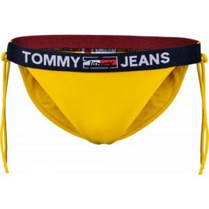 Tommy Hilfiger CHEEKY STRING SIDE TIE BIKINI Dámský spodní díl plavek, Žlutá,Tmavě modrá,Bílá, velikost S