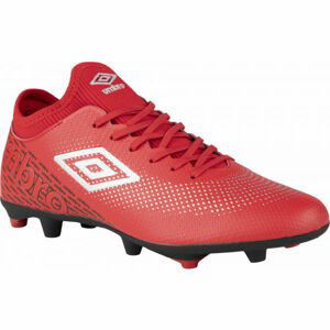 Umbro AURORA PREMIER FG Pánské kopačky, Červená,Bílá, velikost 8.5