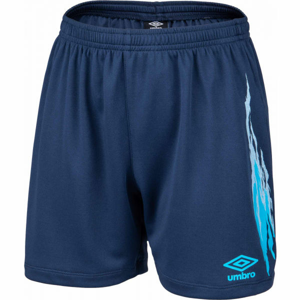 Umbro FW GRAPHIC KNIT SHORT JNR Chlapecké sportovní trenky, Tmavě modrá,Tyrkysová, velikost