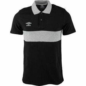 Umbro CONTRAST PIQUE POLO Pánské polo triko, černá, velikost