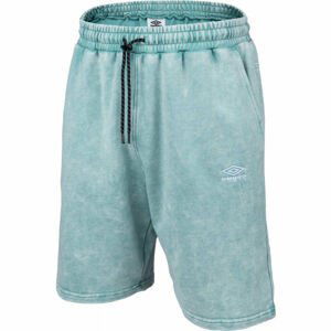 Umbro WASHED KNEE LENGTH SHORT Pánské kraťasy, Světle zelená,Bílá, velikost L