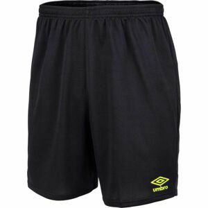 Umbro STRIKE TRAINING KNIT SHORT Pánské sportovní kraťasy, Černá,Reflexní neon, velikost