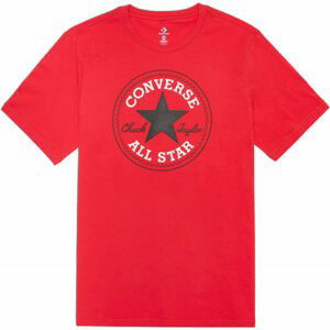 Converse CHUCK PATCH TEE Pánské triko, Červená,Černá, velikost