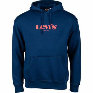 Levi's T3 RELAXD GRAPHIC HOODIE Pánská mikina, tmavě modrá, veľkosť S