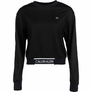 Calvin Klein CROPPED PULLOVER Černá M - Dámská mikina