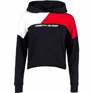 Tommy Hilfiger RELAXED COLOUR BLOCK HOODIE LS Dámská mikina, tmavě modrá, velikost M