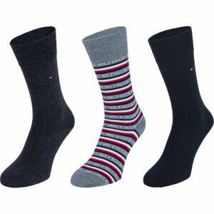 Tommy Hilfiger SOCK 3P LOGO GIFTBOX  43 - 46 - Pánské vysoké ponožky