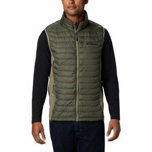 Columbia POWDER PASS VEST Pánská vesta, khaki, veľkosť S