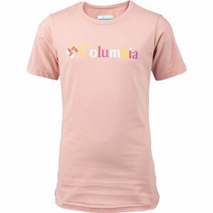 Columbia SWEAT PINES GRAPHIC SHORT SLEEVE TEE Dětské triko, růžová, veľkosť L