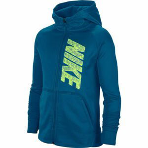 Nike THERMA GFX FZ HOODIE B Chlapecká mikina, tyrkysová, veľkosť XL