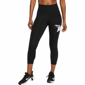 Nike ONE CROPPED GRAPHIC  1x - Dámské sportovní legíny plus size