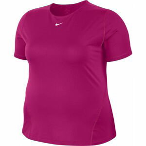 Nike TOP SS ALL OVER MESH PLUS W  1x - Dámské tričko plus size