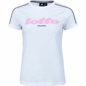Lotto ATHLETICA CLASSIC W III TEE JS Dámské tričko, Bílá,Růžová,Černá, velikost M