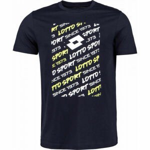 Lotto TEE SUPRA III JS Pánské tričko, Tmavě modrá,Bílá,Žlutá, velikost