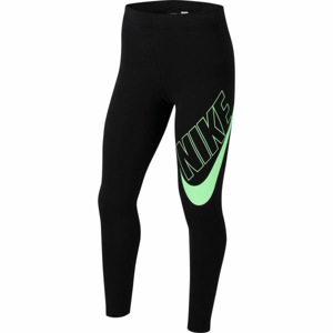 Nike NSW FAVORITES GX LEGGING G Dívčí legíny, černá, veľkosť S